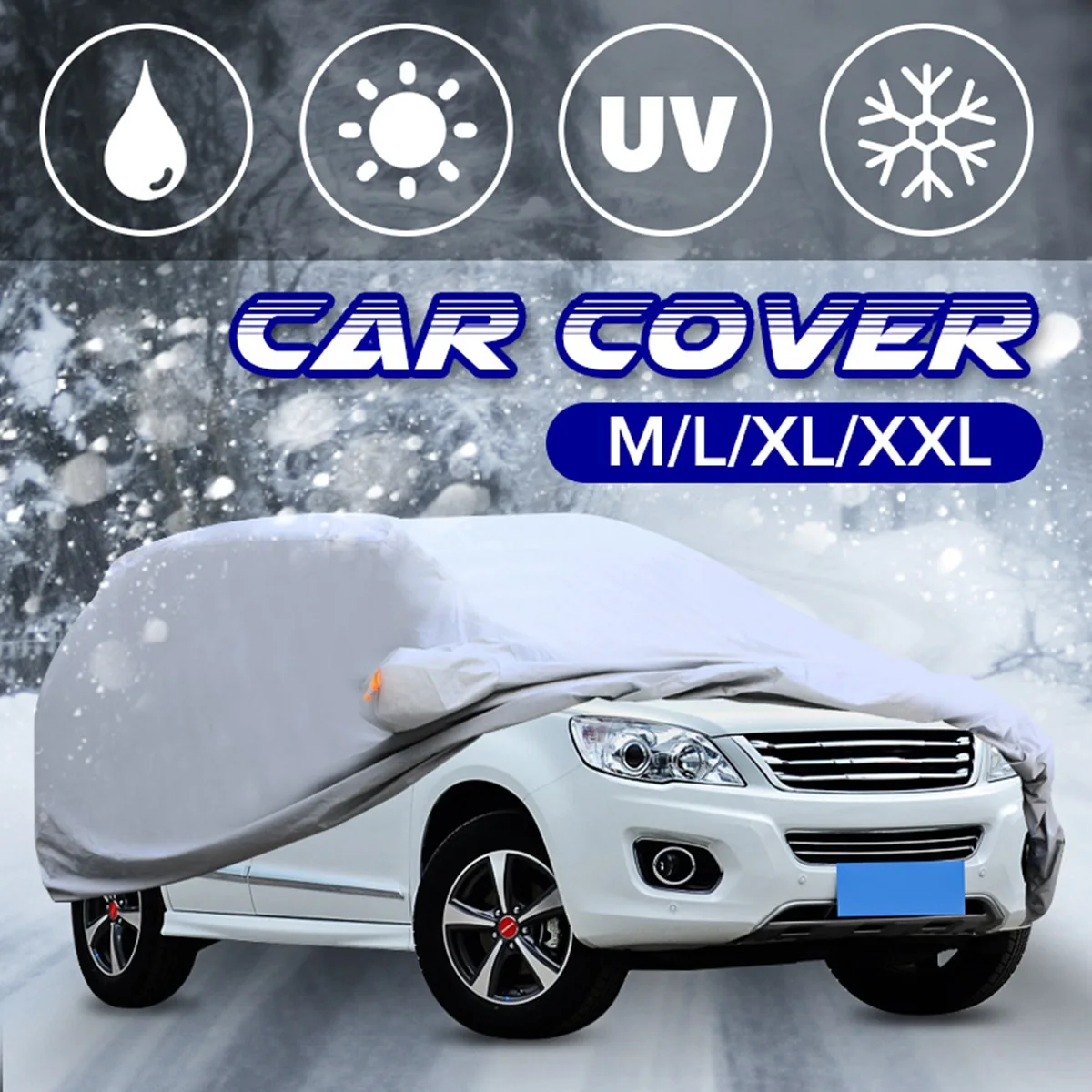 New Universal 4 Size M L XL XXL Silver Full Car Cover Anti UV Rain Styling Sunshade Heat Protection Dustproof Outdoor
New Universal 4 Size M L XL XXL Silver Full Car Cover Anti UV Rain Styling Sunshade Heat Protection Dustproof Outdoor