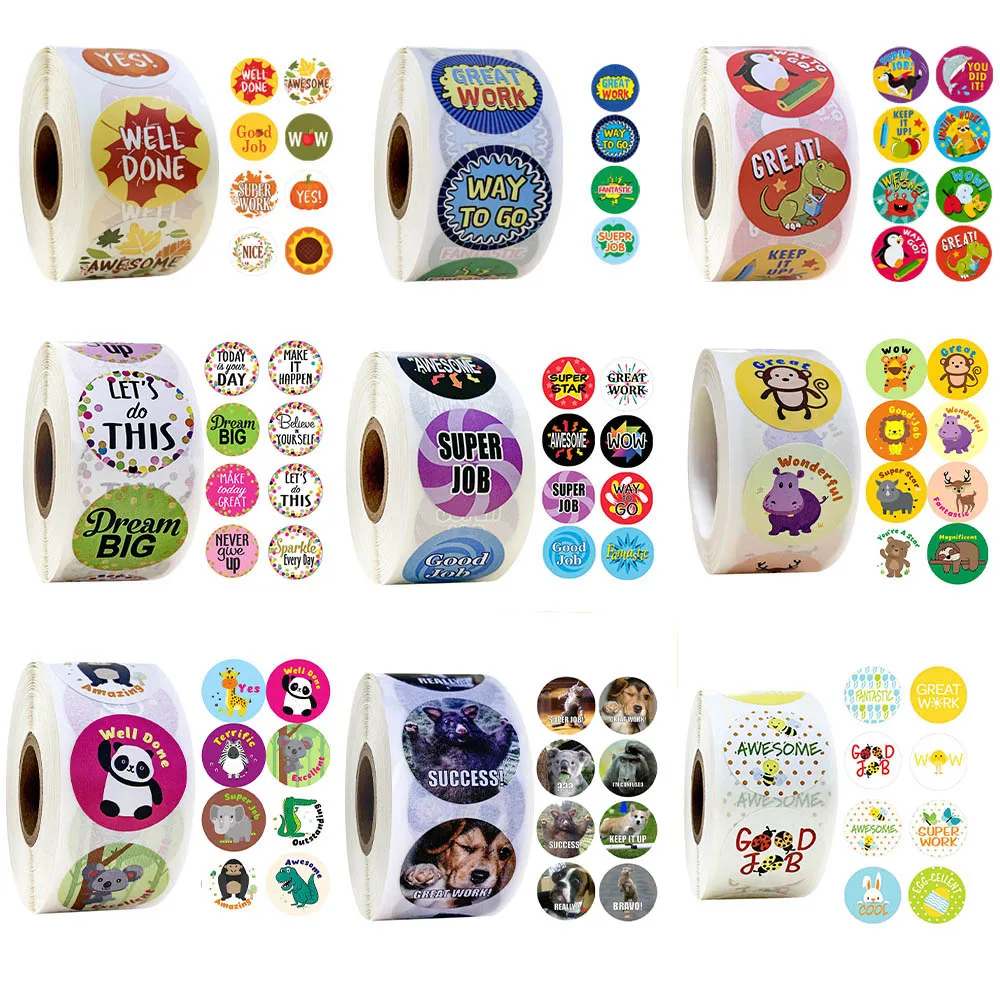 500 Pcs/roll Cartoon Animals Stickers with Cute Reward Stickers for Journal Scrapbooking Teacher Encouragement Reward Stickers
500 Pcs/roll Cartoon Animals Stickers with Cute Reward Stickers for Journal Scrapbooking Teacher Encouragement Reward Stickers