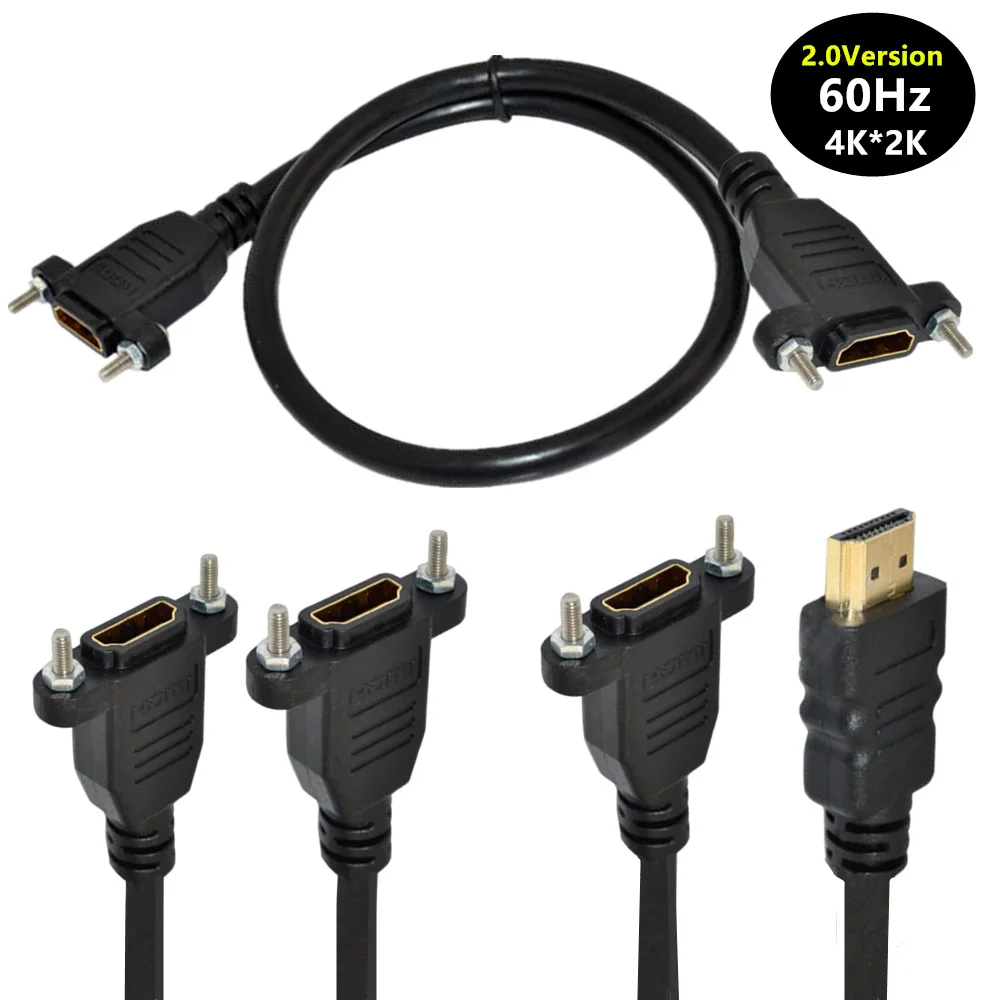 1M 0.5M HDTV-compatible 2.0 Cable HDTV cable v2.0 4k 60Hz male to female panel mount w/ screw 4K*2k 60Hz HD extension cable 50CM
1M 0.5M HDTV-compatible 2.0 Cable HDTV cable v2.0 4k 60Hz male to female panel mount w/ screw 4K*2k 60Hz HD extension cable 50CM