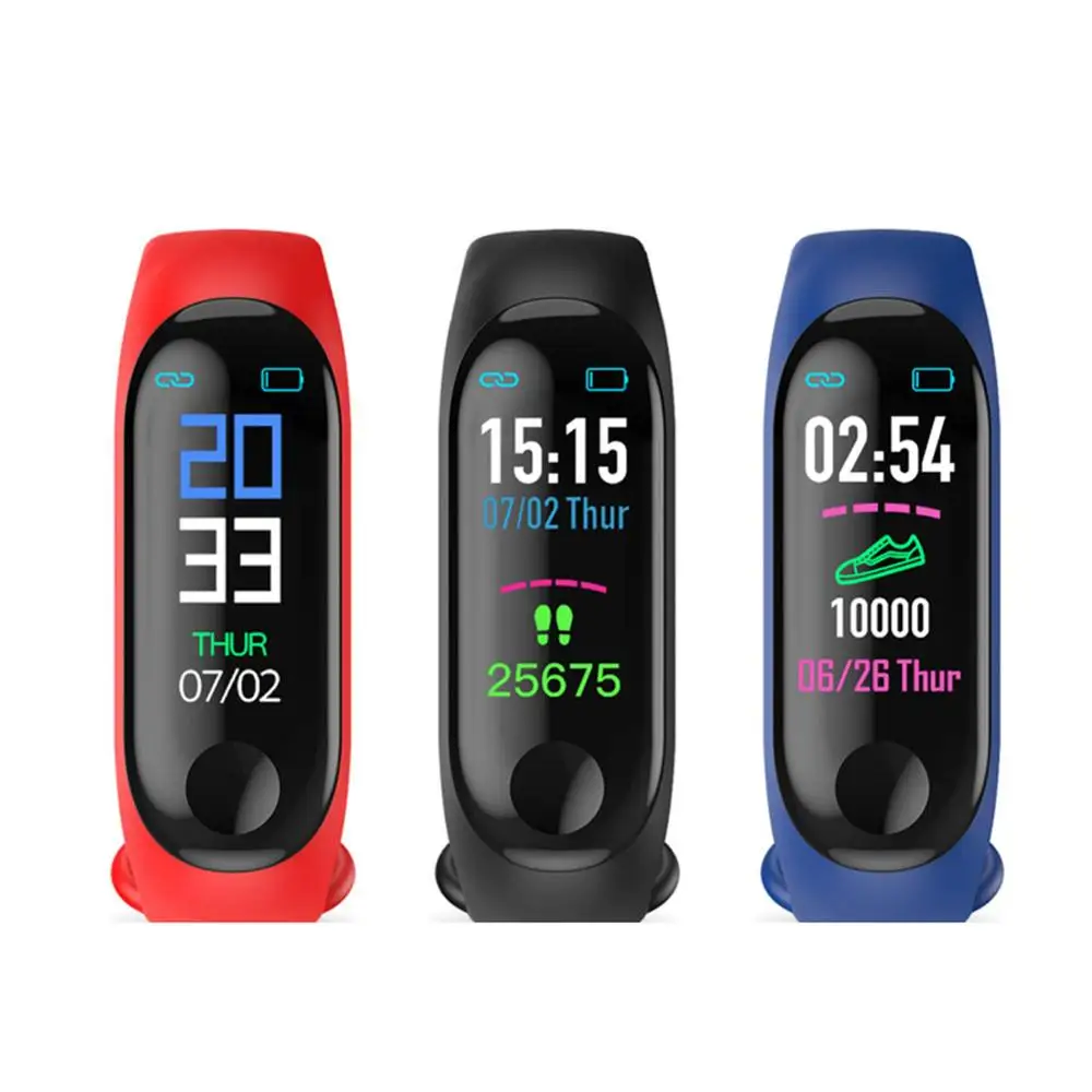 M3 Smart Bracelet Color Screen Blood Pressure Waterproof Fitness Tracker Watch Heart Rate Monitor Smart Band Fit For Android IOS
M3 Smart Bracelet Color Screen Blood Pressure Waterproof Fitness Tracker Watch Heart Rate Monitor Smart Band Fit For Android IOS