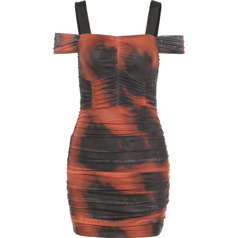 XUXI 2021 Summer Women Retro Fashion Tie-dye MINI Dress Sexy Slash Neck Sling Mesh Splicing Slim Wrap Hip Skirt E1506
XUXI 2021 Summer Women Retro Fashion Tie-dye MINI Dress Sexy Slash Neck Sling Mesh Splicing Slim Wrap Hip Skirt E1506