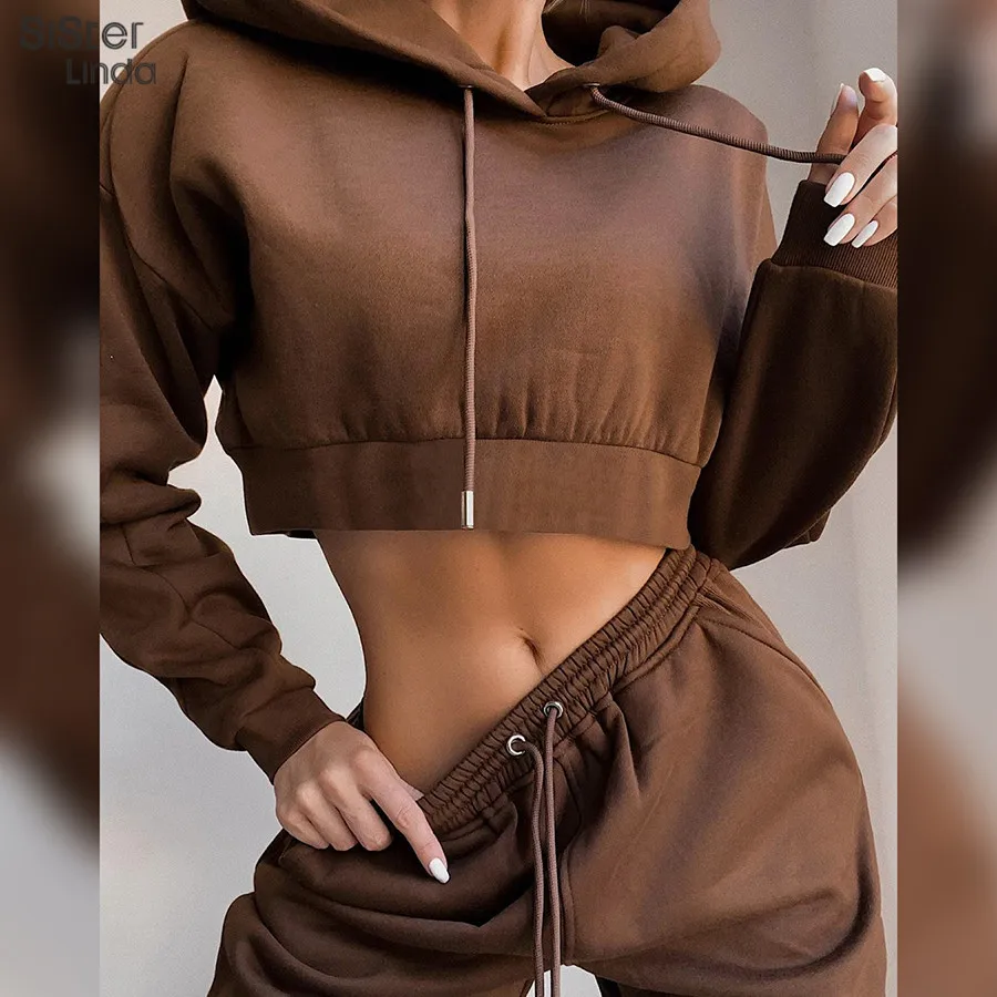 Two Piece Set Casual Fleece Tracksuit Women Winter 2021 Women's Sets Oversized Hooded Long Sleeve Hoodie Sport Pants Lady Suits
Two Piece Set Casual Fleece Tracksuit Women Winter 2021 Women's Sets Oversized Hooded Long Sleeve Hoodie Sport Pants Lady Suits
