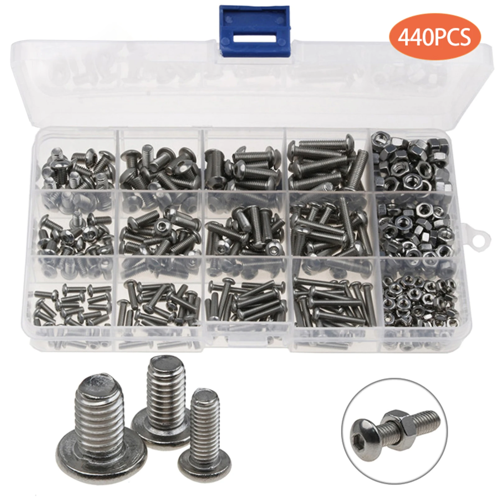 FS010067 Nuts and Bolts Screws M3 M4 M5 Kit Made of 304 Stainless Steel Material Use in Machinery Furniture and Car Repair
FS010067 Nuts and Bolts Screws M3 M4 M5 Kit Made of 304 Stainless Steel Material Use in Machinery Furniture and Car Repair