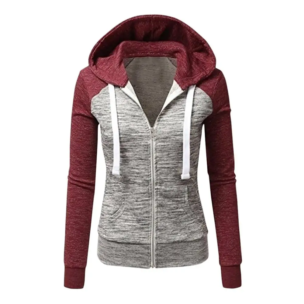 Women Sweatshirts Autumn Winter Hoodies Long Sleeve Hoody Ladies Zipper Pocket Patchwork Hooded Sweatshirt Female Outwear
Women Sweatshirts Autumn Winter Hoodies Long Sleeve Hoody Ladies Zipper Pocket Patchwork Hooded Sweatshirt Female Outwear