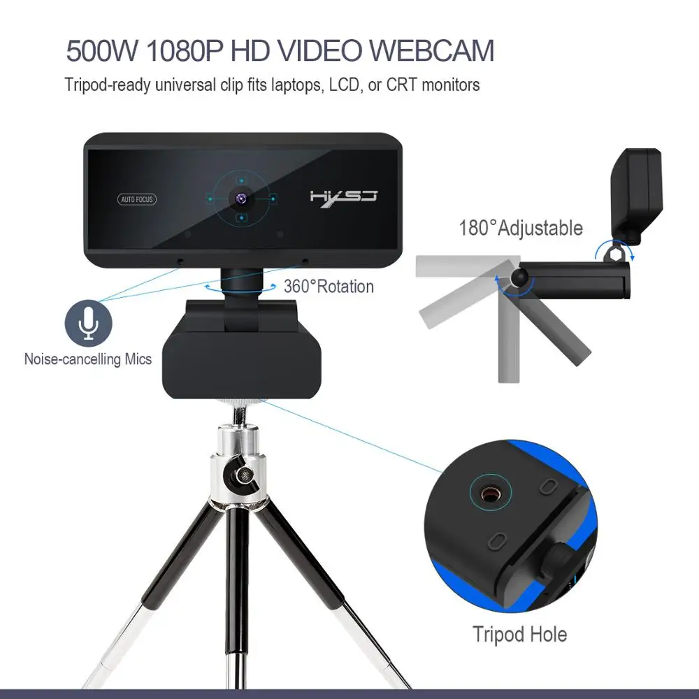 Computer Camera Computer Video 5 Million Auto Focus Support 720P1080P Video Office Learning HD Camera With Mic Noise Reduction
Computer Camera Computer Video 5 Million Auto Focus Support 720P1080P Video Office Learning HD Camera With Mic Noise Reduction