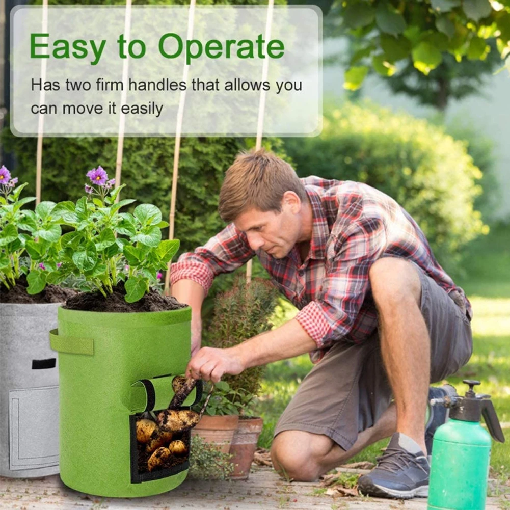 2pcs Potato Cultivation Planting Woven Fabric Bags Garden Pots Planters Vegetable Planting Bags Grow Bag Farm Home Garden Tool
2pcs Potato Cultivation Planting Woven Fabric Bags Garden Pots Planters Vegetable Planting Bags Grow Bag Farm Home Garden Tool