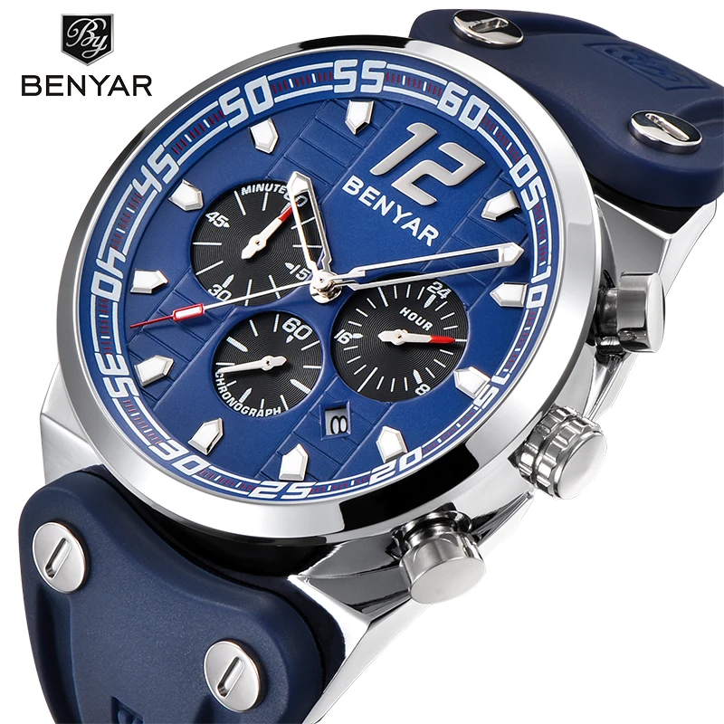 BENYAR Men Watch 2020 Top Brand Luxury Fashion Diver Chronograph Sport Silicone Quartz Military Male Clock Relogio Masculino
BENYAR Men Watch 2020 Top Brand Luxury Fashion Diver Chronograph Sport Silicone Quartz Military Male Clock Relogio Masculino