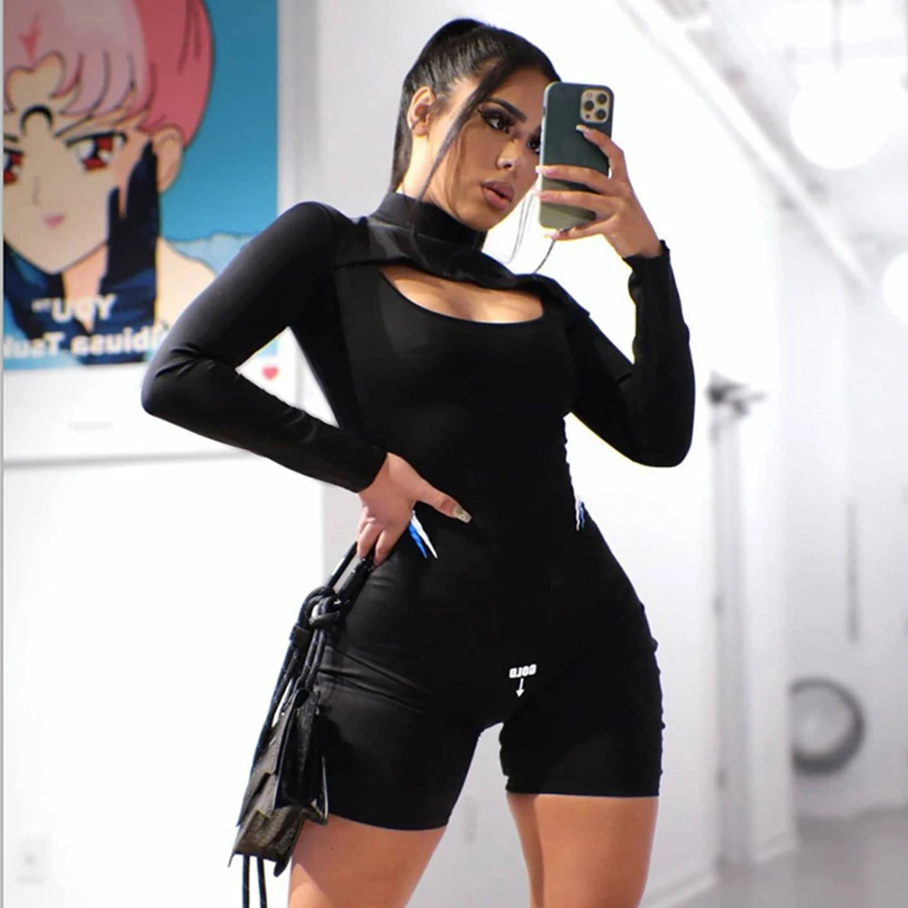 Famtiyard Casual Sexy Bodycon Playsuit Women Long Sleeve Cut Out Hollow Out Streetwear Rompers Jumpsuits Sportswear
Famtiyard Casual Sexy Bodycon Playsuit Women Long Sleeve Cut Out Hollow Out Streetwear Rompers Jumpsuits Sportswear