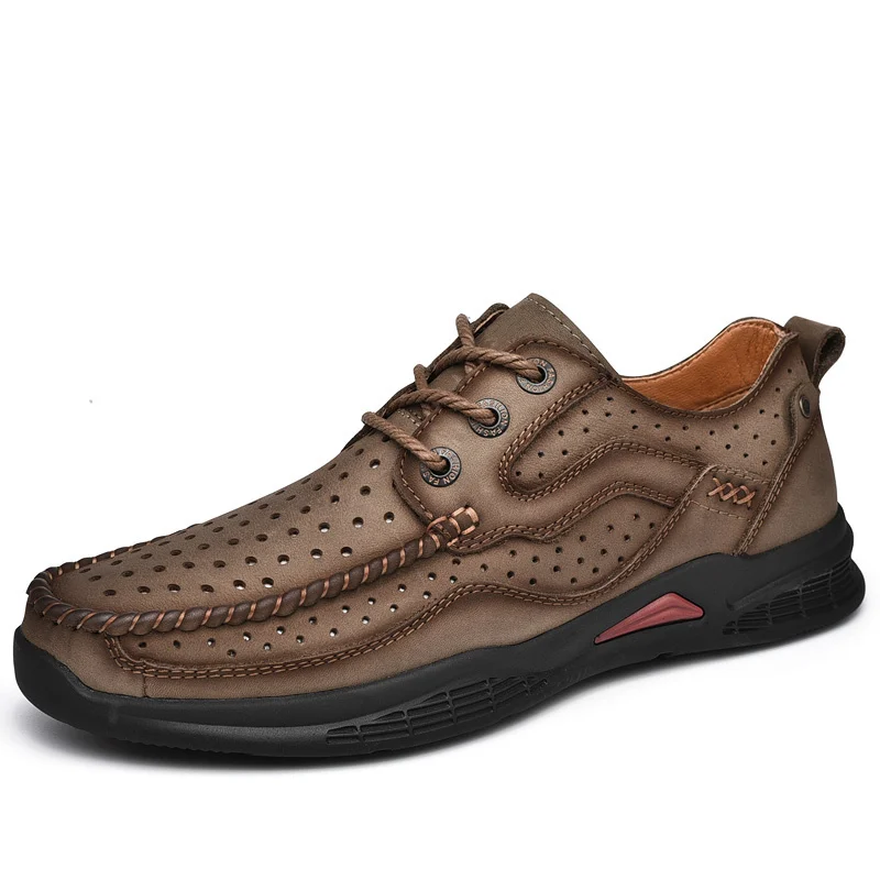 Leather Men Genuine Casual Shoes Perforated and Breathable Soft Breathable Men Loafers Oxfords Driving Shoes
Leather Men Genuine Casual Shoes Perforated and Breathable Soft Breathable Men Loafers Oxfords Driving Shoes