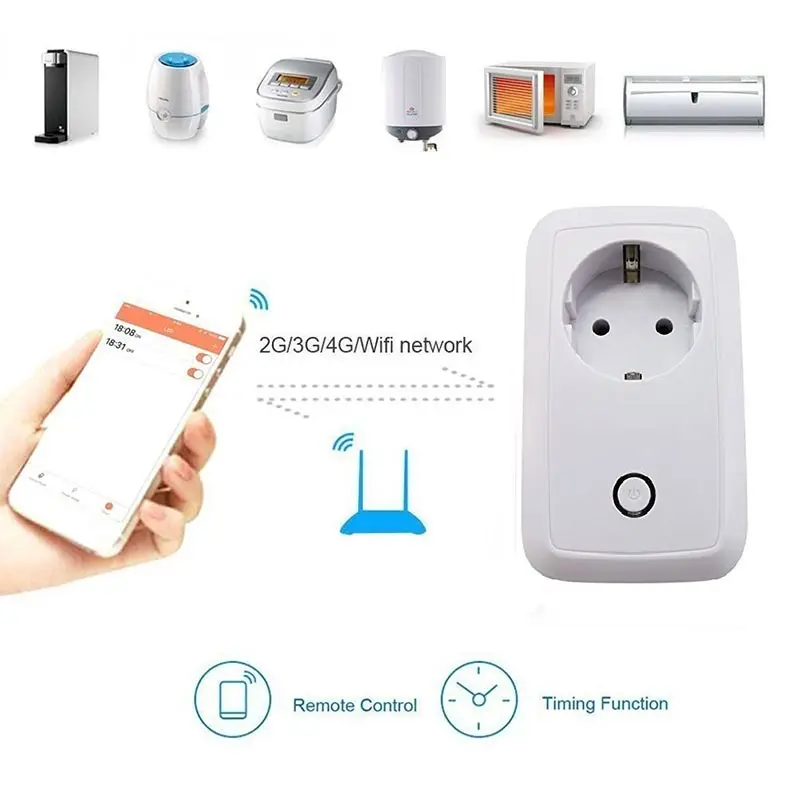 Newest Wifi Timer EU/US Smart Plug Smart Socket Outlet Smart Remote Wireless Controls for iPhone iPad Android Home Assistant
Newest Wifi Timer EU/US Smart Plug Smart Socket Outlet Smart Remote Wireless Controls for iPhone iPad Android Home Assistant