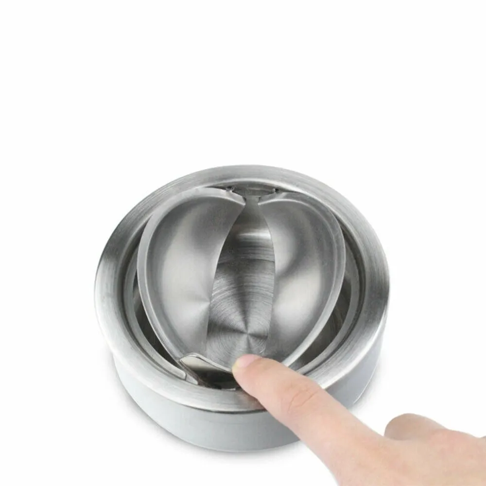 Stainless Steel Cigarette Ashtray Round Ash Tray With Rotated Lid Ash Collector Smoking Accessories Home Decoration
Stainless Steel Cigarette Ashtray Round Ash Tray With Rotated Lid Ash Collector Smoking Accessories Home Decoration