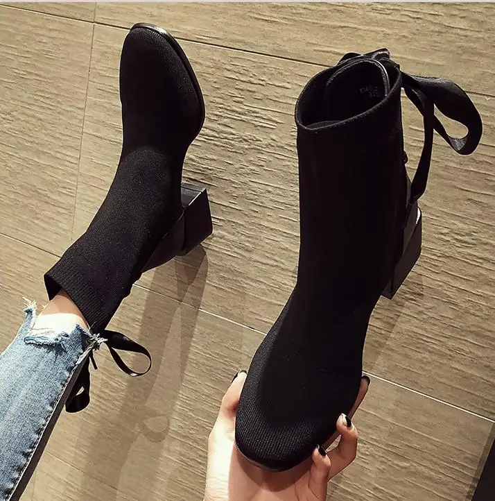 hot sale women shoes Women Boots casual fashion round head Thick heels with Bandage
hot sale women shoes Women Boots casual fashion round head Thick heels with Bandage