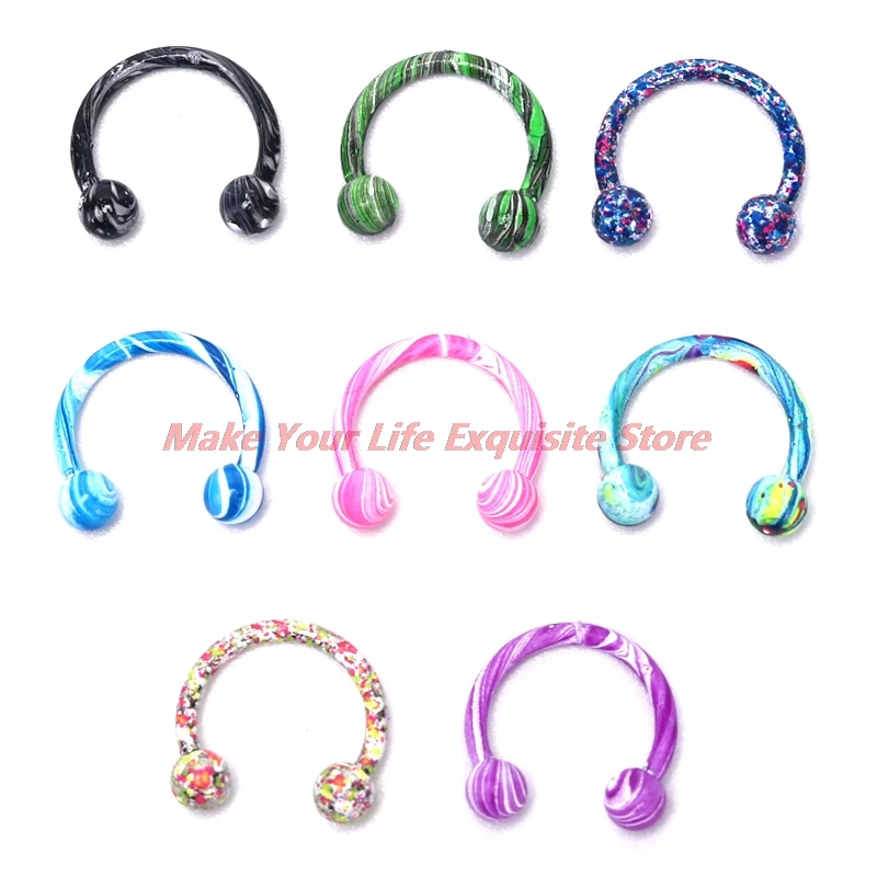 New 8Pcs/Set Fashion Lip Nose Hoop Balls Body Piercing Jewelry Stainless Steel Horseshoe Bar Ear Ring Belly Button Femme
New 8Pcs/Set Fashion Lip Nose Hoop Balls Body Piercing Jewelry Stainless Steel Horseshoe Bar Ear Ring Belly Button Femme
