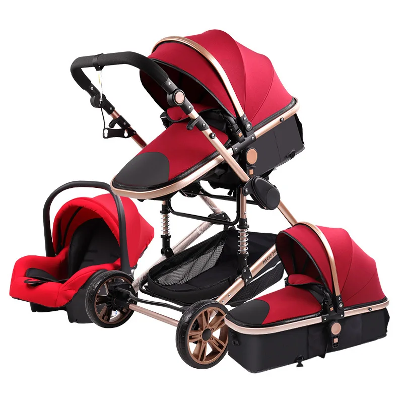 High Landscape Baby Stroller 3 in 1 Hot Mom Stroller Luxury Travel Pram Carriage Basket Baby Car Seat and Stroller Carrito Bebe
High Landscape Baby Stroller 3 in 1 Hot Mom Stroller Luxury Travel Pram Carriage Basket Baby Car Seat and Stroller Carrito Bebe