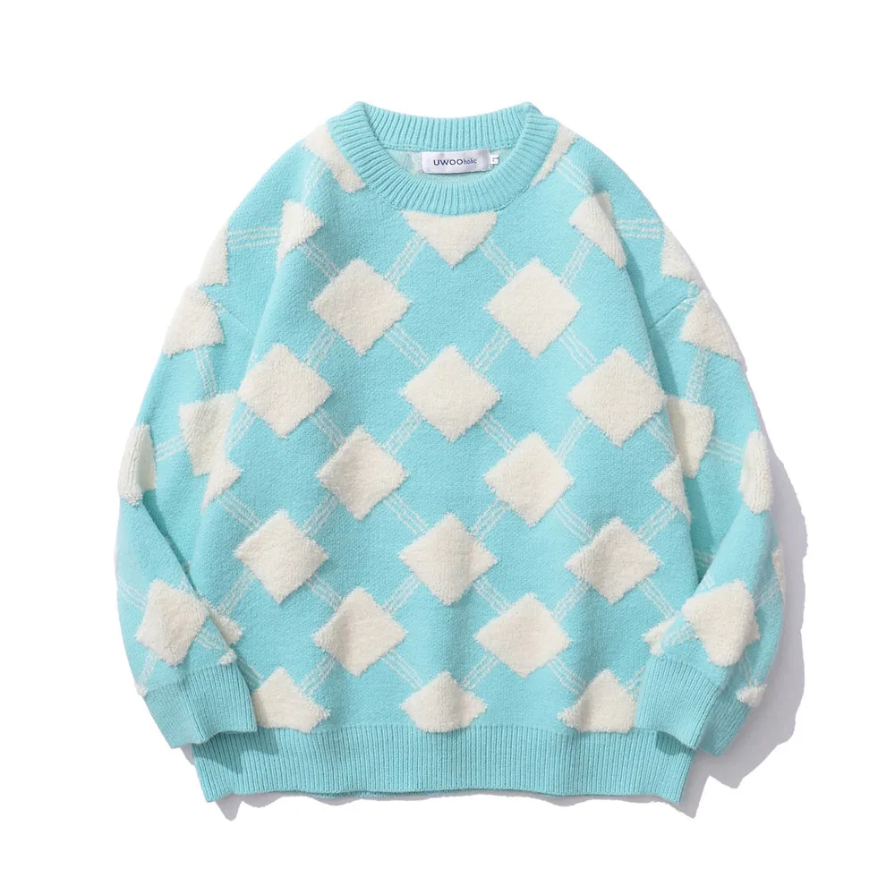 Свитер мужской в стиле Харадзюку, квадратный жаккардовый вязаный пуловер, винтажная уличная одежда, Свободный Повседневный хлопковый трик...
Свитер мужской в стиле Харадзюку, квадратный жаккардовый вязаный пуловер, винтажная уличная одежда, Свободный Повседневный хлопковый трик...