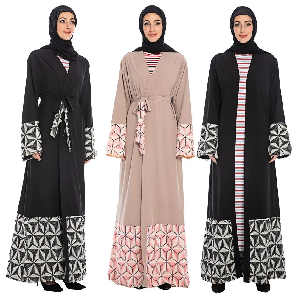 Kimono Abaya Muslim Women Open Front Maxi Dress Robes Jilbab Islamic Dubai Party Arab Turkish Cardigan Patchwork Gown Dress New
Kimono Abaya Muslim Women Open Front Maxi Dress Robes Jilbab Islamic Dubai Party Arab Turkish Cardigan Patchwork Gown Dress New
