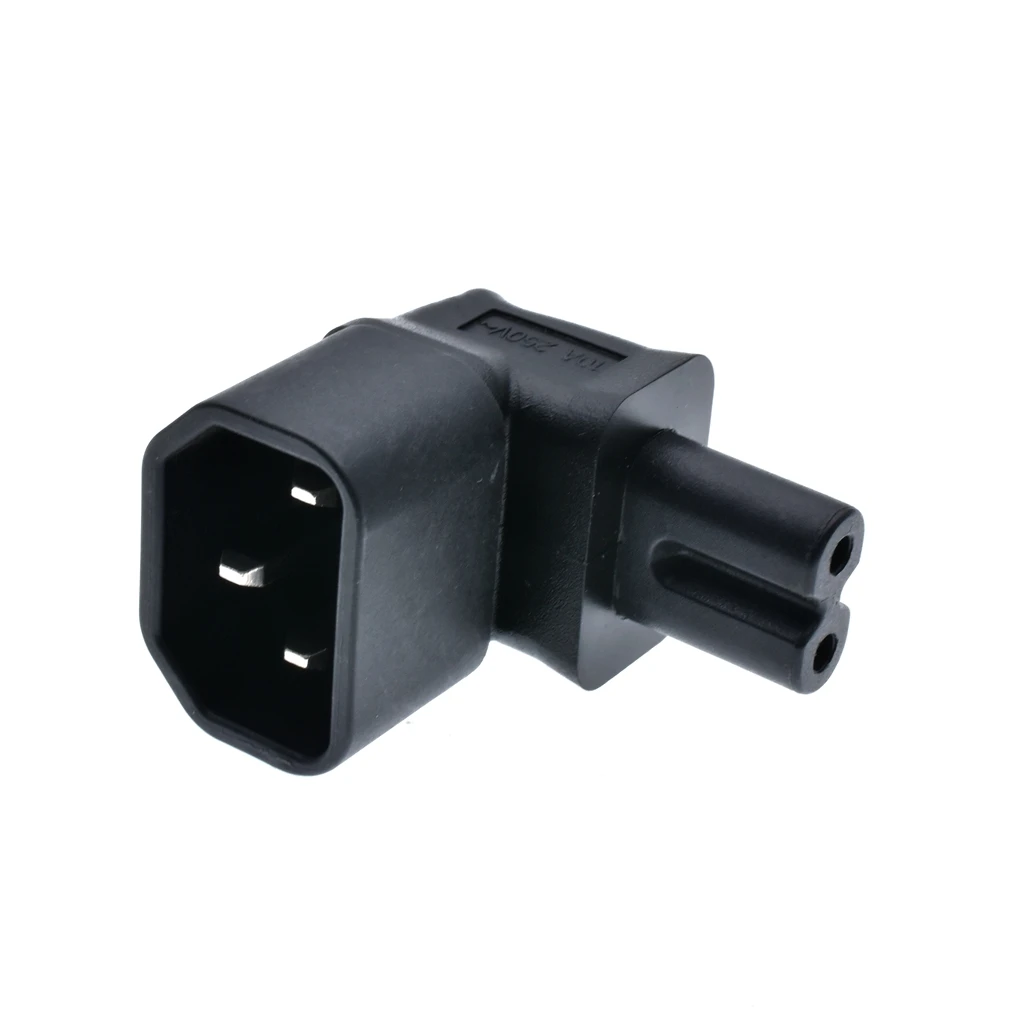 IEC Male C14 to 90 Degree Down Right Angled IEC Female C7 Power Extension Adapter
IEC Male C14 to 90 Degree Down Right Angled IEC Female C7 Power Extension Adapter