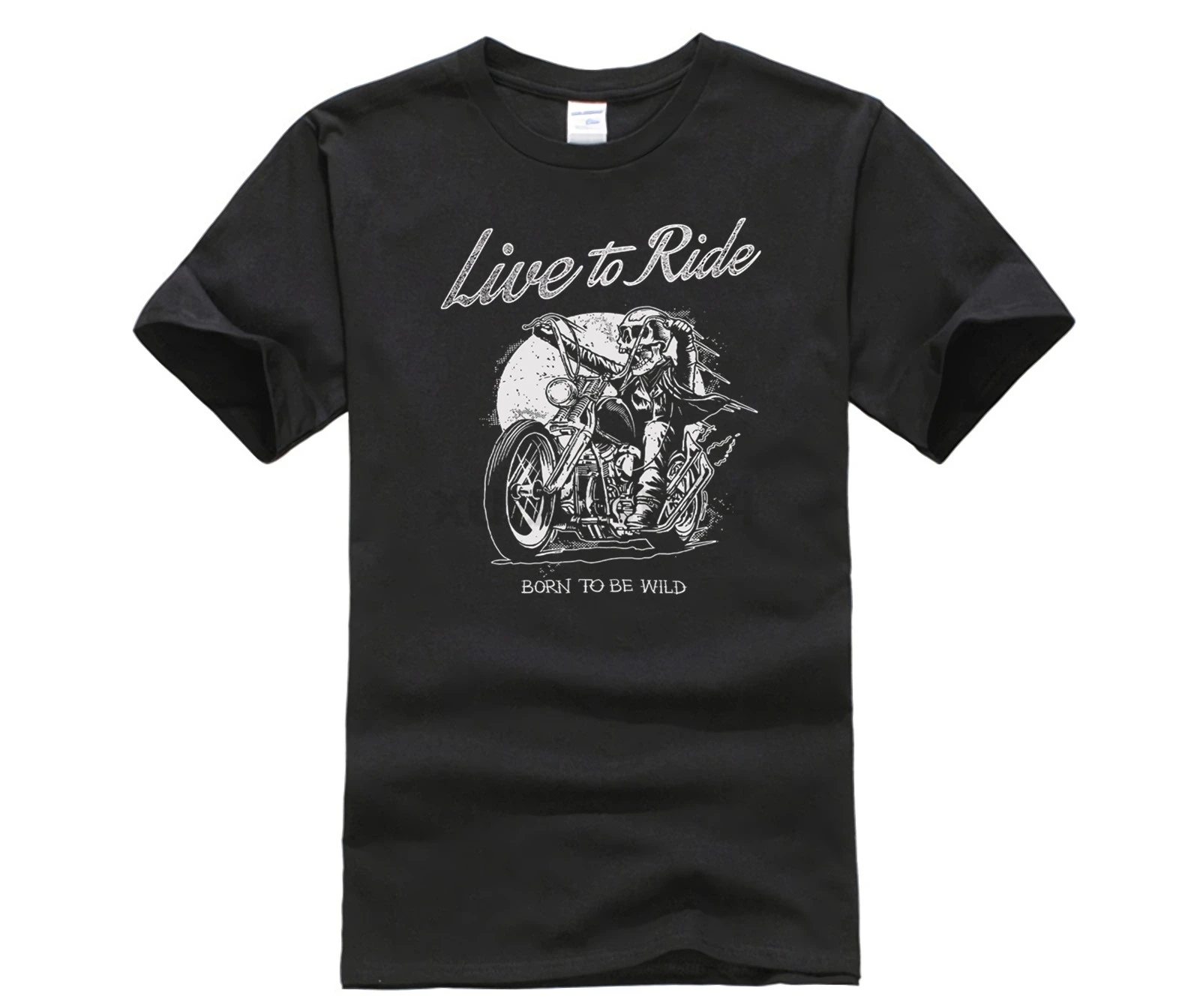 2019 брендовая Футболка Мужская модная футболка s Live To Ride Born Be Wild Байкерская