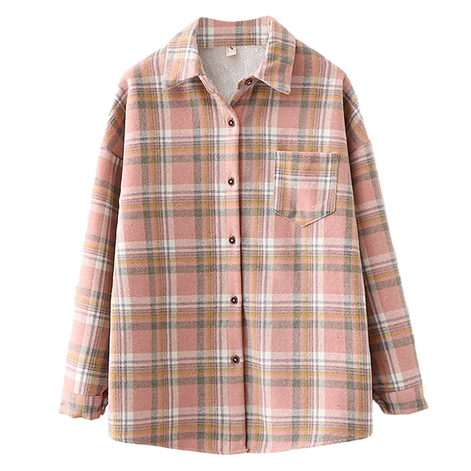 Women Plus Velvet Woolen Retro Art Plaid Jacket Single-breasted Pocket Splicing Long Sleeve Mid-length Woolen Jacket Coat
Women Plus Velvet Woolen Retro Art Plaid Jacket Single-breasted Pocket Splicing Long Sleeve Mid-length Woolen Jacket Coat