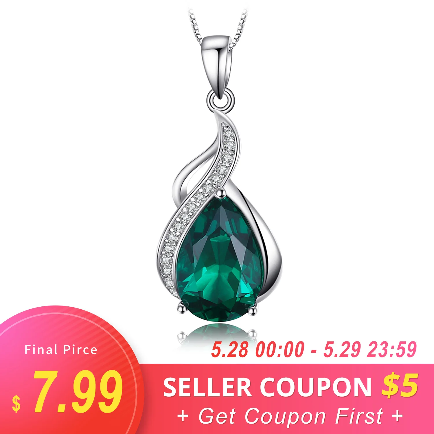 Jpalace Simulated Nano Emerald Pendant Necklace 925 Sterling Silver Gemstones Choker Statement Necklace Women No Chain
Jpalace Simulated Nano Emerald Pendant Necklace 925 Sterling Silver Gemstones Choker Statement Necklace Women No Chain