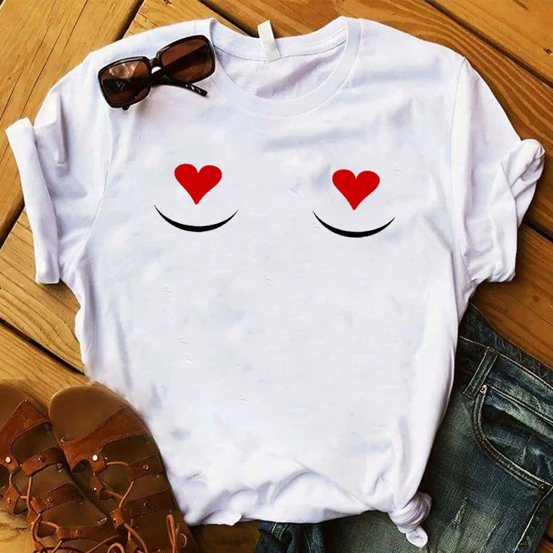 Women Lady T Shirt Heart Printed Tshirt Ladies Short Sleeve Loose Tee Shirt Women Female Tops Clothes Graphic T-shirt
Women Lady T Shirt Heart Printed Tshirt Ladies Short Sleeve Loose Tee Shirt Women Female Tops Clothes Graphic T-shirt