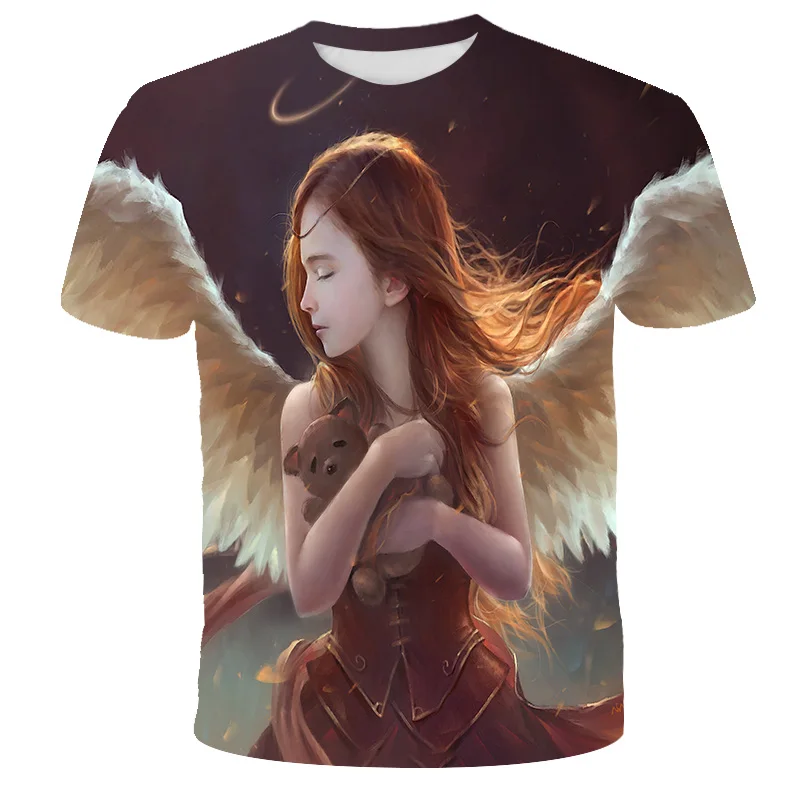 Summer 3D Printed Children T-Shirt Angle Fairy Tale Children Tops 2021 Short Sleeve 4-14 Years Tee for Teenage Boys Girls Clothe
Summer 3D Printed Children T-Shirt Angle Fairy Tale Children Tops 2021 Short Sleeve 4-14 Years Tee for Teenage Boys Girls Clothe