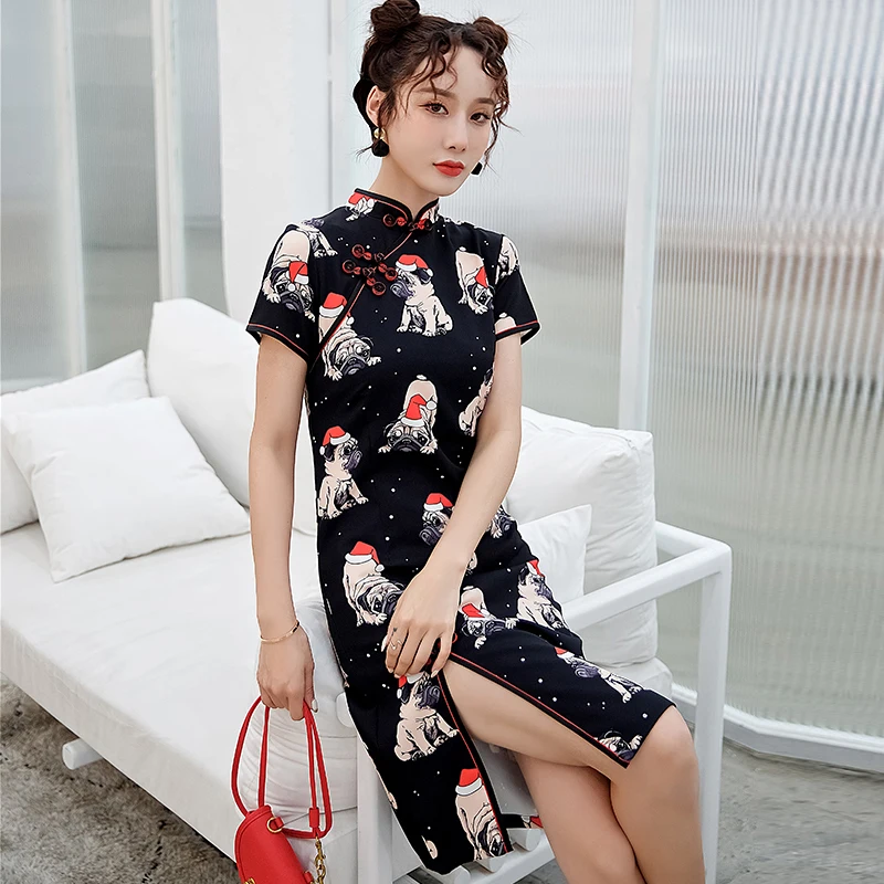 Spring and summer new Chinese wind improved cheongsam printing short sleeve daily dish buckle women cultivate one's morality dre
Spring and summer new Chinese wind improved cheongsam printing short sleeve daily dish buckle women cultivate one's morality dre