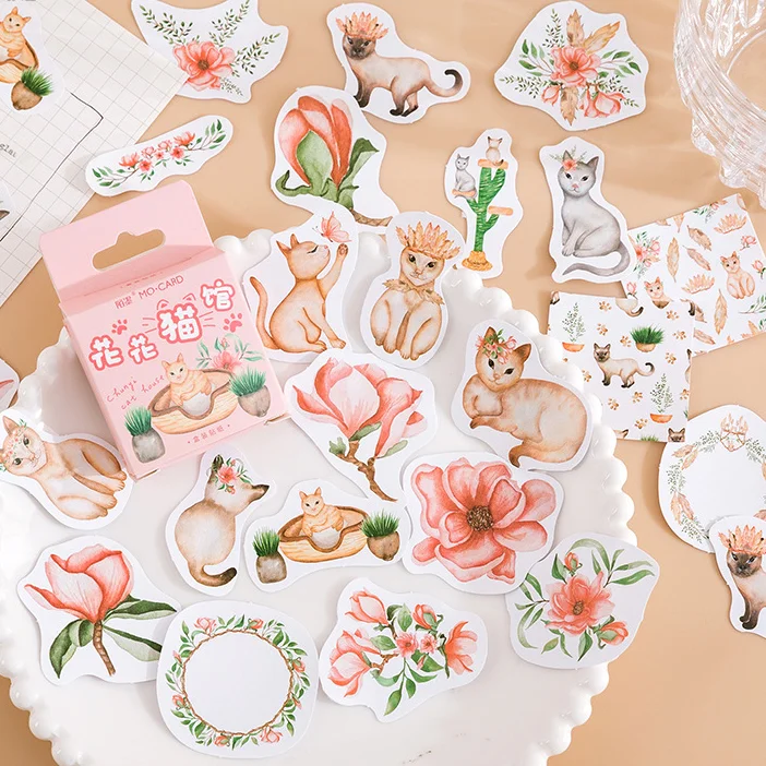 46PCS/LOT Kawaii Cartoon Cat Sealing Stickers Pink Floral Pack DIY Label Sticker Girl Gift
46PCS/LOT Kawaii Cartoon Cat Sealing Stickers Pink Floral Pack DIY Label Sticker Girl Gift