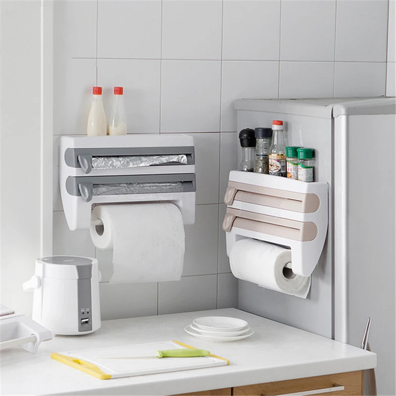 Kitchen Refrigerator Hang Film Storage Cutting Holder Wrap Cutter Tin Sheets Paper Towel Holder Kitchen Shelf Hook
Kitchen Refrigerator Hang Film Storage Cutting Holder Wrap Cutter Tin Sheets Paper Towel Holder Kitchen Shelf Hook