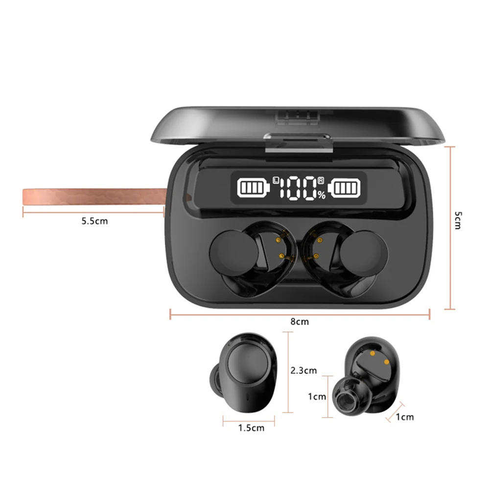 Bluetooth 5.1 Earphone Sports Waterproof A13 TWS Wireless Stereo Earbuds Music Touch Digital Display Earphone Universal
Bluetooth 5.1 Earphone Sports Waterproof A13 TWS Wireless Stereo Earbuds Music Touch Digital Display Earphone Universal