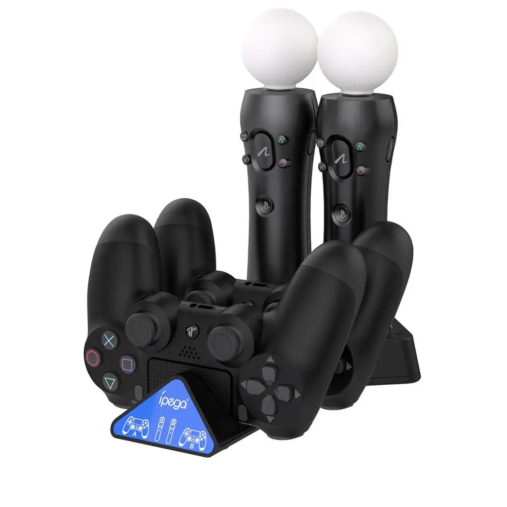 Triangle 4 in 1 Quad Charger Dock Charging Stand Station for Playstation PS4 Controller PS VR Controllers Move LED | Электроника