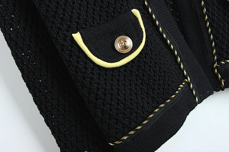 2020 spring autumn elegant round neck sweater cardigans hollow out black short slim office Pockets sweater coat fashion outwear
2020 spring autumn elegant round neck sweater cardigans hollow out black short slim office Pockets sweater coat fashion outwear