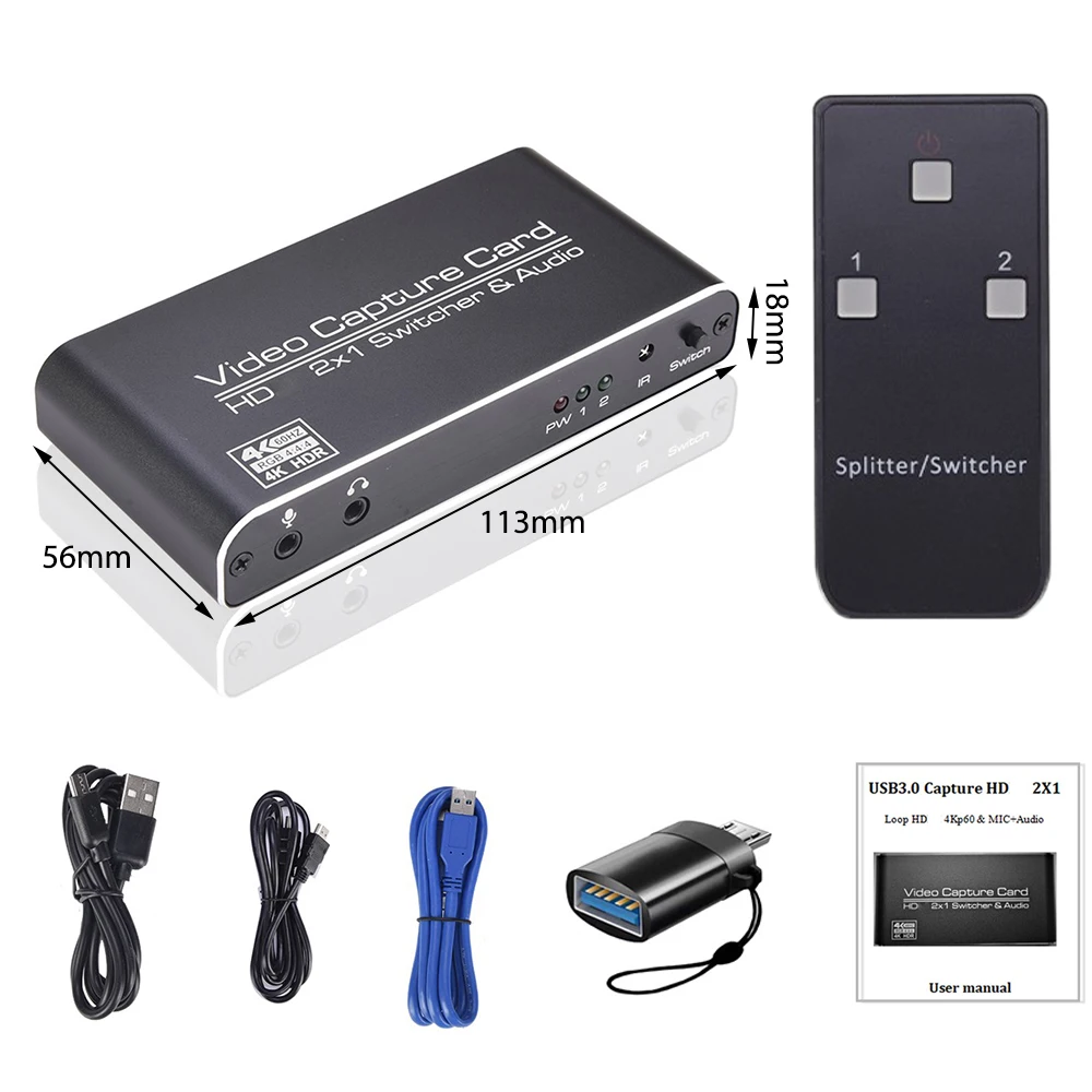 NK-X6 Карта видеозахвата 4K 1080P HDMI-совместима с USB3.0 HDMI-совместима с переключателем 2-в-1 аудио совместима с XBOX/записью
NK-X6 Карта видеозахвата 4K 1080P HDMI-совместима с USB3.0 HDMI-совместима с переключателем 2-в-1 аудио совместима с XBOX/записью