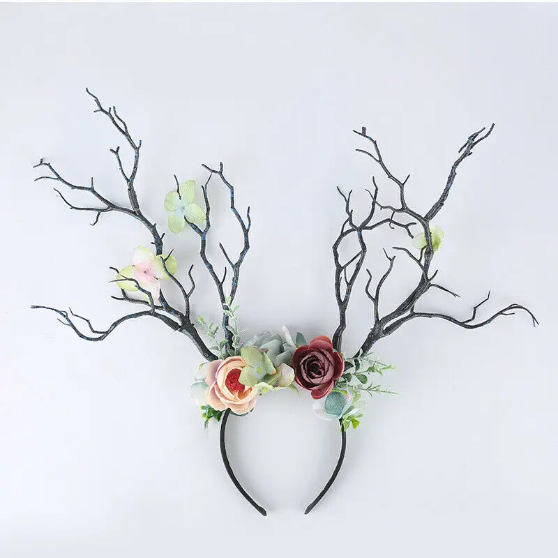 Women Girls Christmas Fairy Tale Flower Headband Retro Tree Branch Deer Ears Antler Hair Hoop Crown Festival Party Props 2020 
Women Girls Christmas Fairy Tale Flower Headband Retro Tree Branch Deer Ears Antler Hair Hoop Crown Festival Party Props 2020
