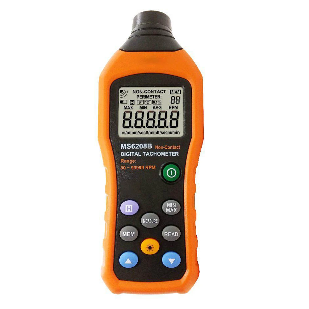 PM6208B Non-Contact Digital Tachometer High Precision Speed Meter Tester High Performance Speed Meter Revolution With LCD Screen
PM6208B Non-Contact Digital Tachometer High Precision Speed Meter Tester High Performance Speed Meter Revolution With LCD Screen