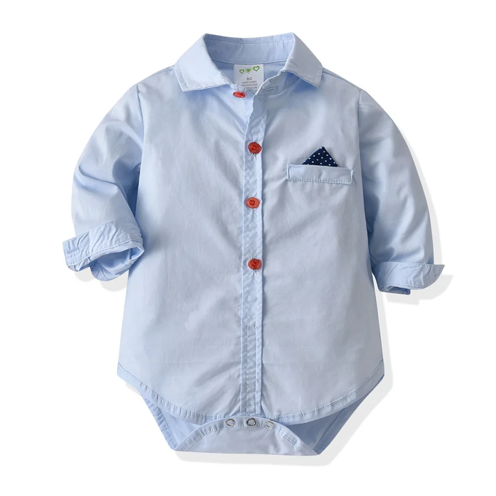 Baby Boys Rompers Shirt Style Bodysuit Cotton Button Spring/Autumn Casual Long Sleeve Solid Turn-down Collar Climbing Playsuit
Baby Boys Rompers Shirt Style Bodysuit Cotton Button Spring/Autumn Casual Long Sleeve Solid Turn-down Collar Climbing Playsuit