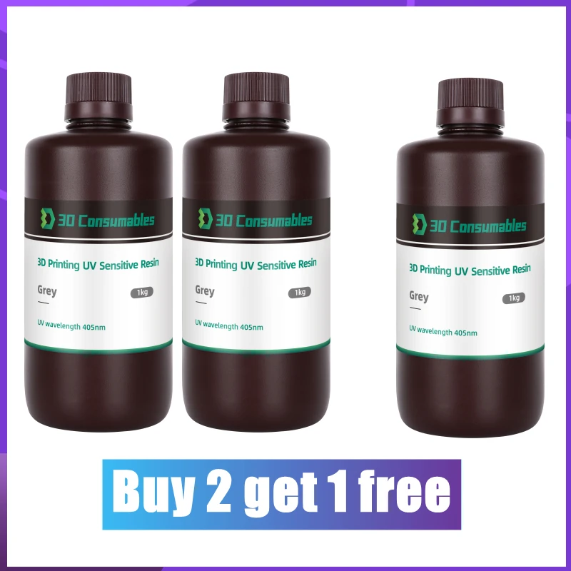 3D CONSUMABLES Printer Resin Universal 405nm White Grey Black Quick Curing SLA UV Curing Resin for LCD 3D Printing
3D CONSUMABLES Printer Resin Universal 405nm White Grey Black Quick Curing SLA UV Curing Resin for LCD 3D Printing