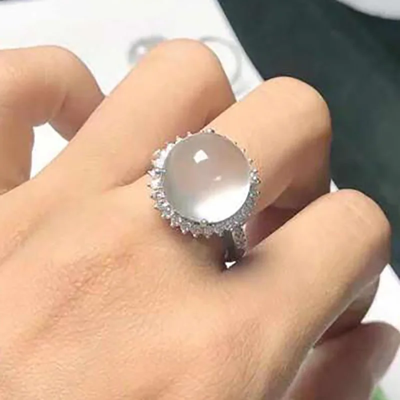 New silver natural jadeite associated stone water foam jade advanced sense craft men and women couples opening adjustable ring
New silver natural jadeite associated stone water foam jade advanced sense craft men and women couples opening adjustable ring