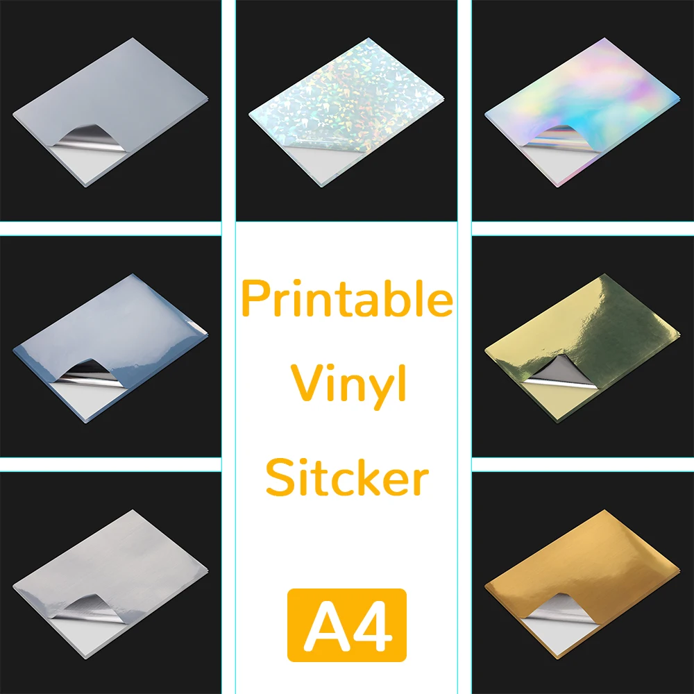 10 Sheets A4 Sticker Printer Paper White Transparent Gold Silver Glossy Matte Printable Vinyl Sticker Paper Adhesive Labels A4
10 Sheets A4 Sticker Printer Paper White Transparent Gold Silver Glossy Matte Printable Vinyl Sticker Paper Adhesive Labels A4