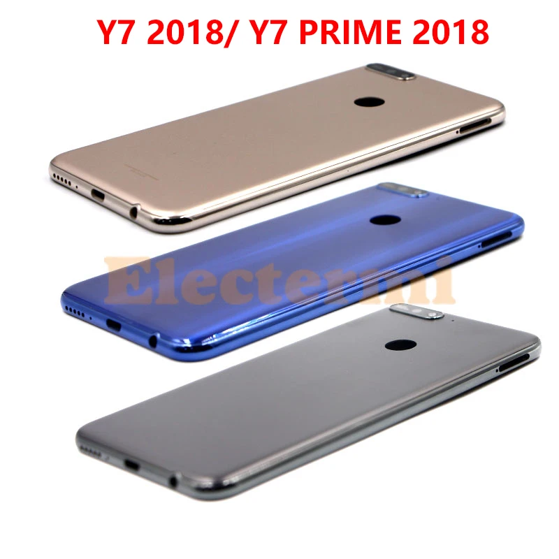 Крышка батарейного отсека Y7 PRIME 2018 задний корпус чехол с камерой и стеклянным
