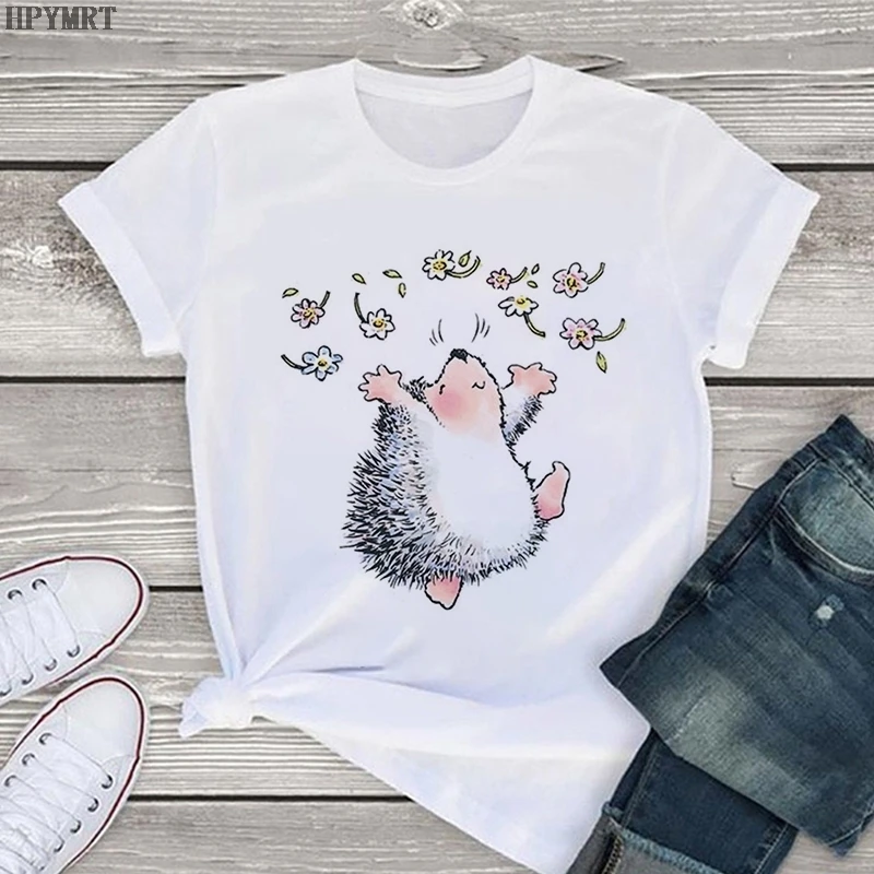 Summer Harajuku Women's Large Size Top T Shirt Fashion Casual Short-sleeved Tshirt Hedgehog and Dandelion Printed Female T-shirt
Summer Harajuku Women's Large Size Top T Shirt Fashion Casual Short-sleeved Tshirt Hedgehog and Dandelion Printed Female T-shirt