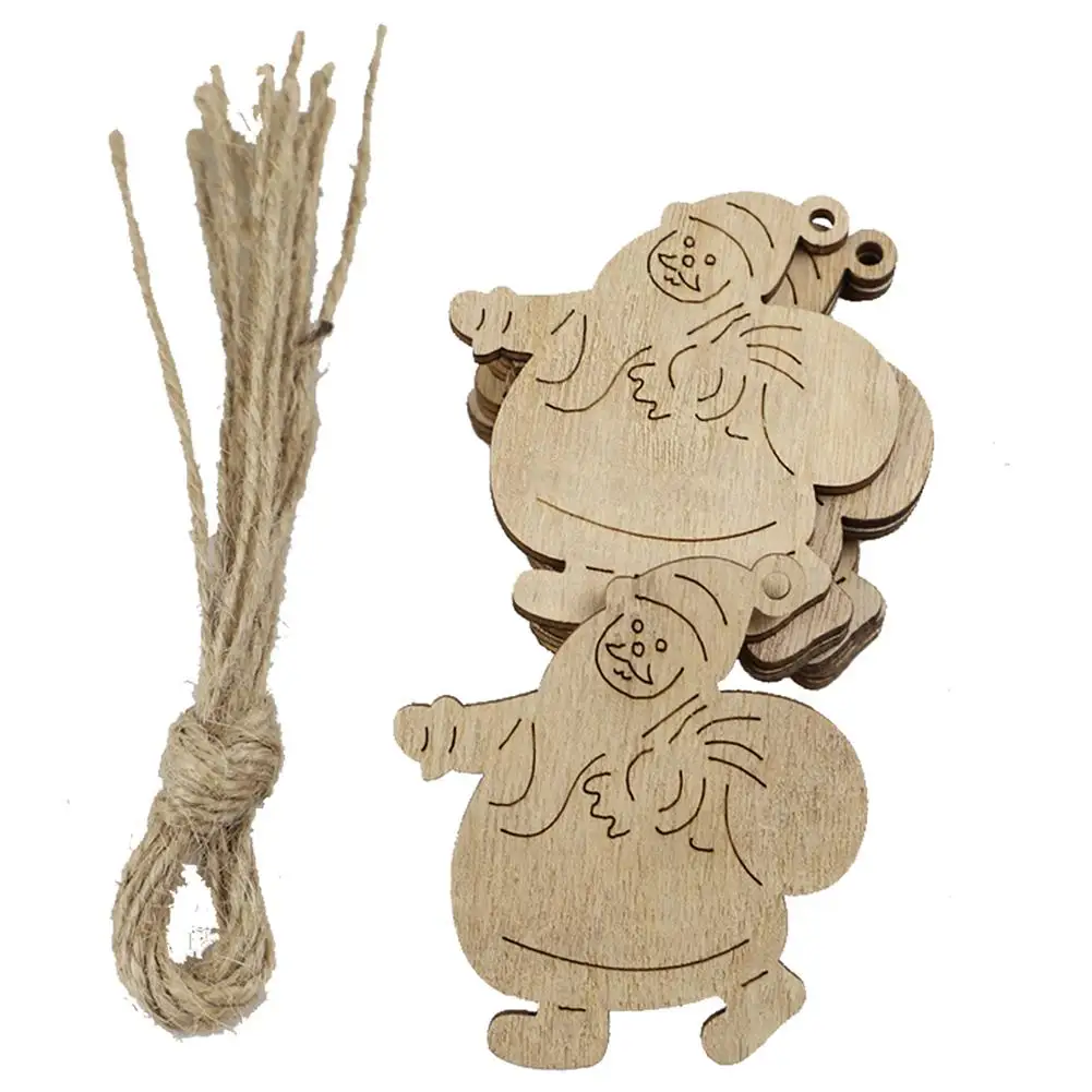 10 шт. деревянные украшения для рождественской елки, снежинки, снеговик, Санта-Клаус, подвесные украшения с веревкой, Рождественское украшен... 
10 шт. деревянные украшения для рождественской елки, снежинки, снеговик, Санта-Клаус, подвесные украшения с веревкой, Рождественское украшен...