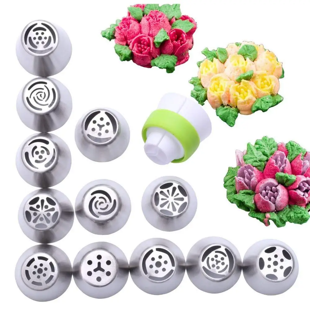 12 Piece Stainless Steel Flower Russian Icing Russian Piping Tips Russian Nozzles for Cake Cupcake Icing Decorating Piping Tips
12 Piece Stainless Steel Flower Russian Icing Russian Piping Tips Russian Nozzles for Cake Cupcake Icing Decorating Piping Tips