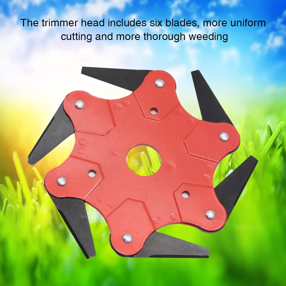Grass Trimmer Head Outdoor Six Blade For Lawn Mower Weeding Durable Cutter Alloy Professional Accessories Tools Garden
Grass Trimmer Head Outdoor Six Blade For Lawn Mower Weeding Durable Cutter Alloy Professional Accessories Tools Garden