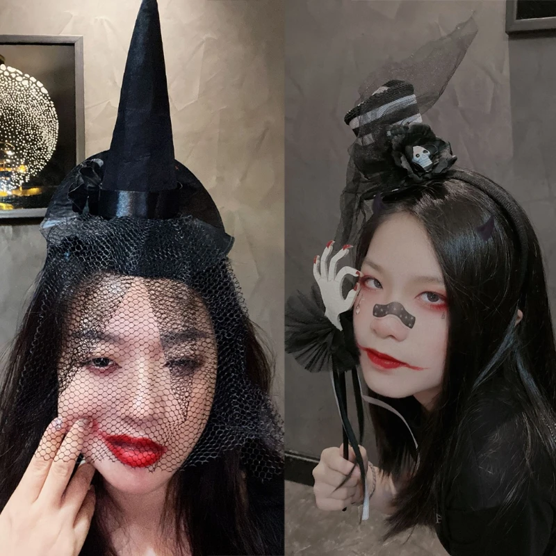 Women Girls Cosplay Headband Halloween Perform Props Washing Hair Hoops for Lady Witch Hat Shaped Hairband
Women Girls Cosplay Headband Halloween Perform Props Washing Hair Hoops for Lady Witch Hat Shaped Hairband