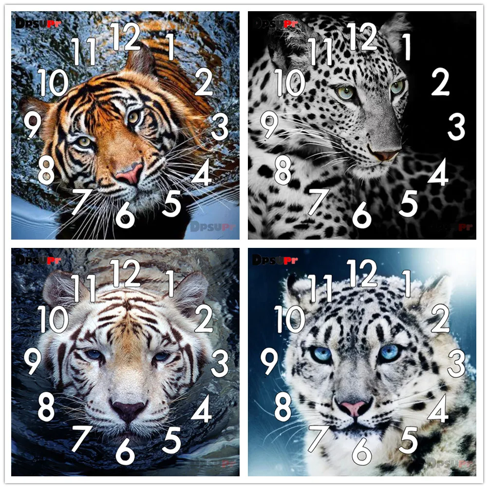 Dpsupr Full Square Round Diamond Painting Cross Stitch With Clock Mechanism Mosaic 5D Diy Animal Tiger 3d Embroidery For Gift
Dpsupr Full Square Round Diamond Painting Cross Stitch With Clock Mechanism Mosaic 5D Diy Animal Tiger 3d Embroidery For Gift