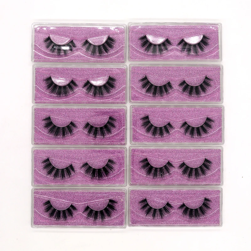 

Beautykaisen False 3D Mink 25mm Lashes Natural Fluffy Dramatic Fake 100% Cruelty free Handmade Eyelashes Wispy Thick Makeup Lash