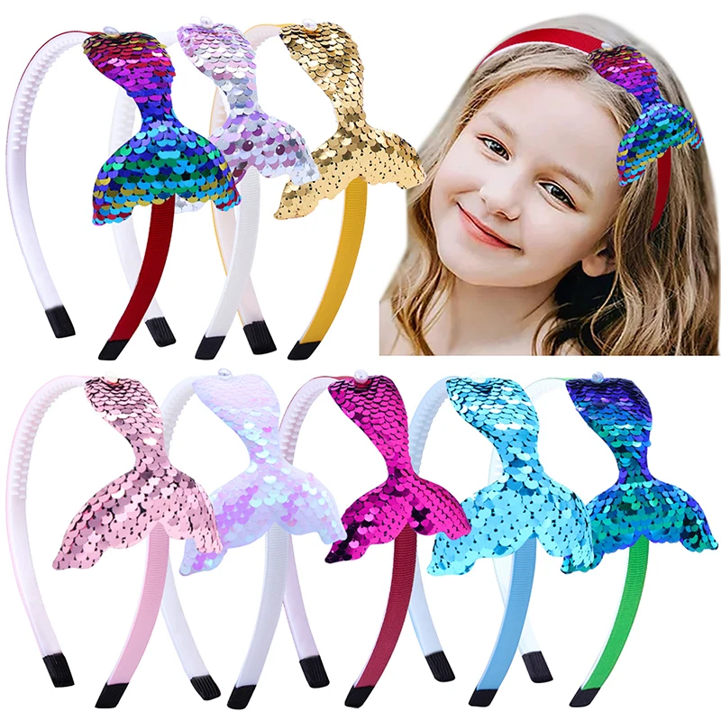 1Pc Handmade Rainbow Kids Hairband Sequin Mermaid Headband Baby Girls Hair Accessories Little Mermaid Party Supplies Headdress
1Pc Handmade Rainbow Kids Hairband Sequin Mermaid Headband Baby Girls Hair Accessories Little Mermaid Party Supplies Headdress