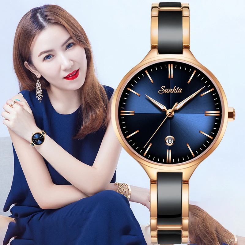2020 SUNKTA Brand Fashion Watch Women Luxury Ceramic And Alloy Bracelet Analog Wristwatch Relogio Feminino Montre Relogio Clock
2020 SUNKTA Brand Fashion Watch Women Luxury Ceramic And Alloy Bracelet Analog Wristwatch Relogio Feminino Montre Relogio Clock