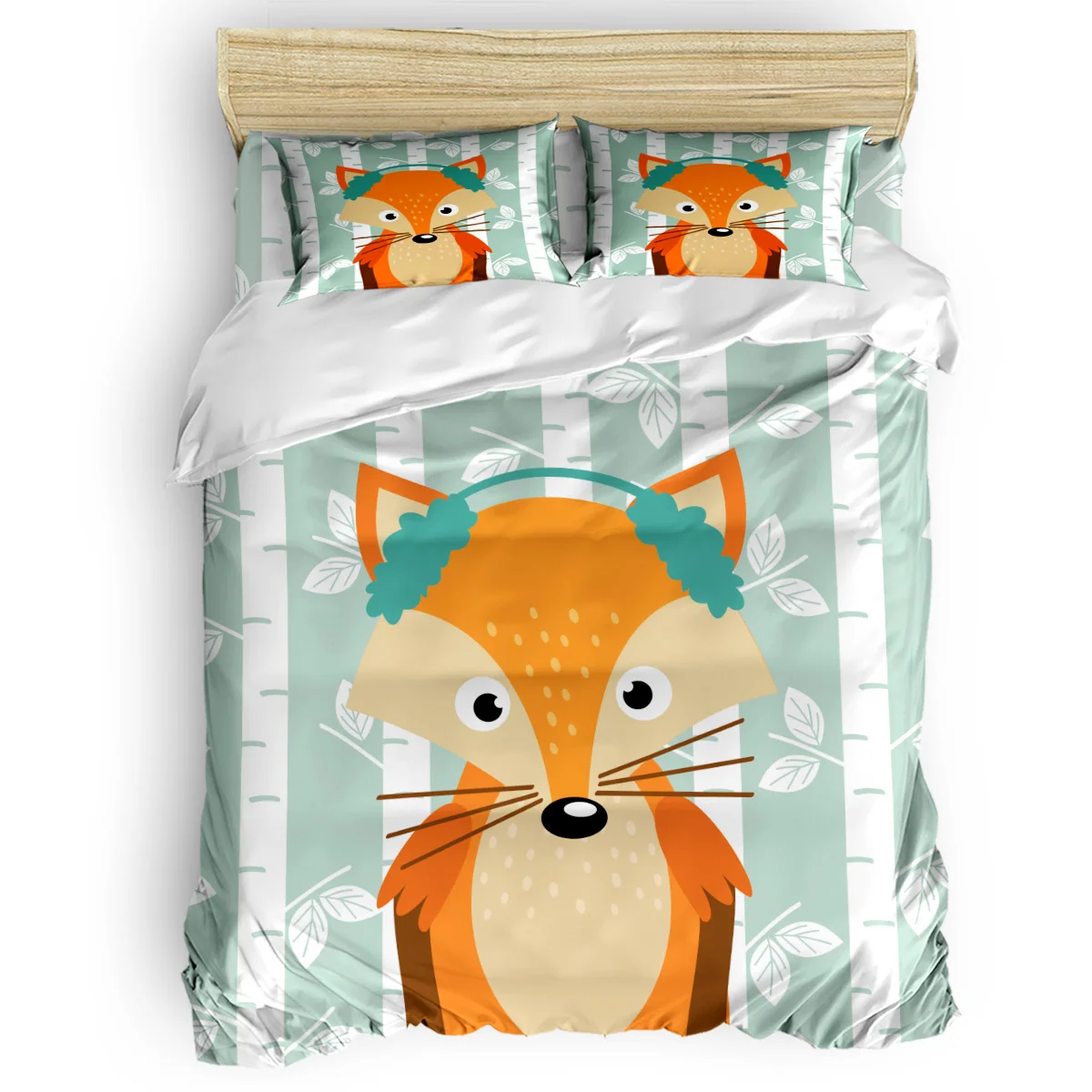 Cartoon Fox White Birch Duvet Cover Set With Pillowcase Comfortable Bedroom Supplies King Size Bedding Set
Cartoon Fox White Birch Duvet Cover Set With Pillowcase Comfortable Bedroom Supplies King Size Bedding Set